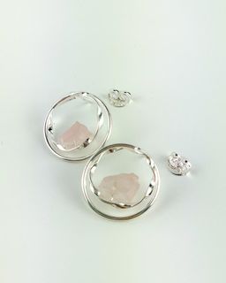 brinco-argola-pedra-quartzo-rosa-prata