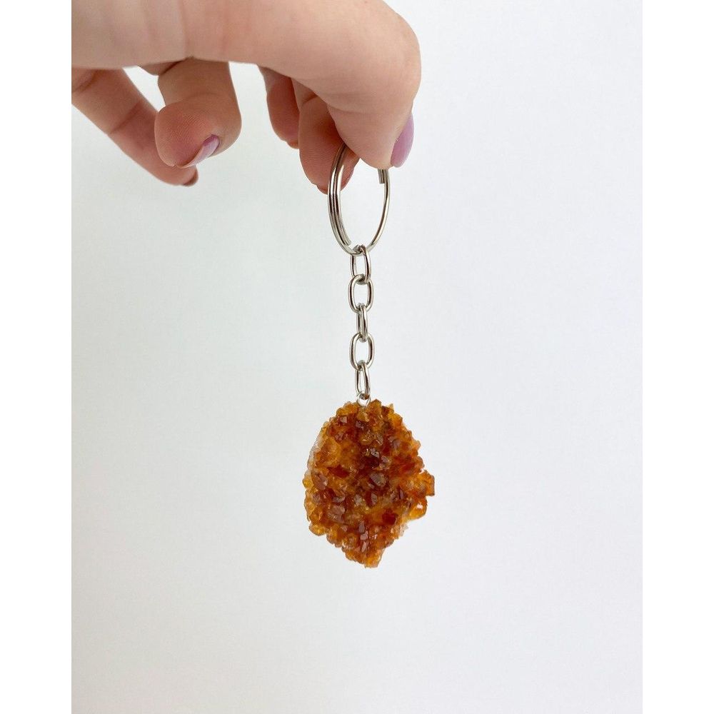 chaveiro-drusa-citrino-prateado-comprar